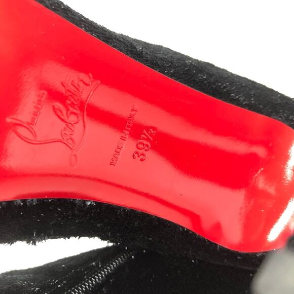 Christian Louboutin Kate Botta 100 Velours Papillon Pointed Toe Boots 39.5 - Picture 9 of 9